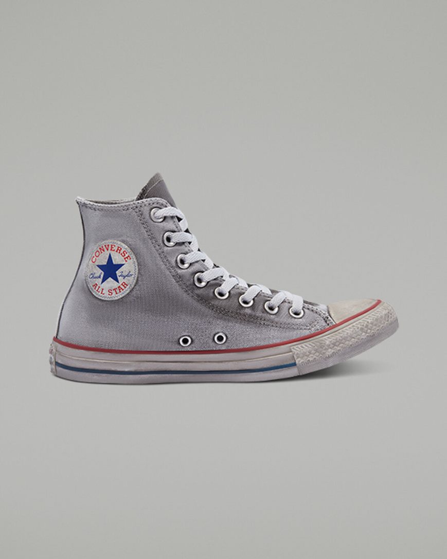 Dámské Boty Vysoké Converse Chuck Taylor All Star Platene Smoke Šedé Bílé | CZ VRZY08